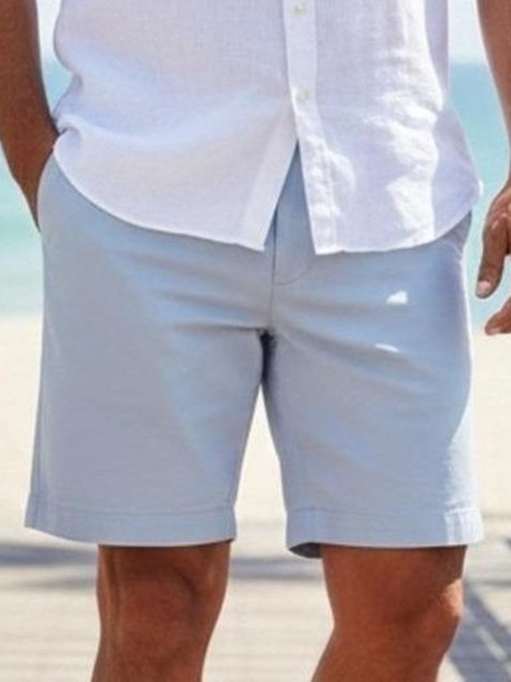 Polo by Ralph Lauren -  Classic Fit Cotton Shorts - Powder Blue - Men’s 36